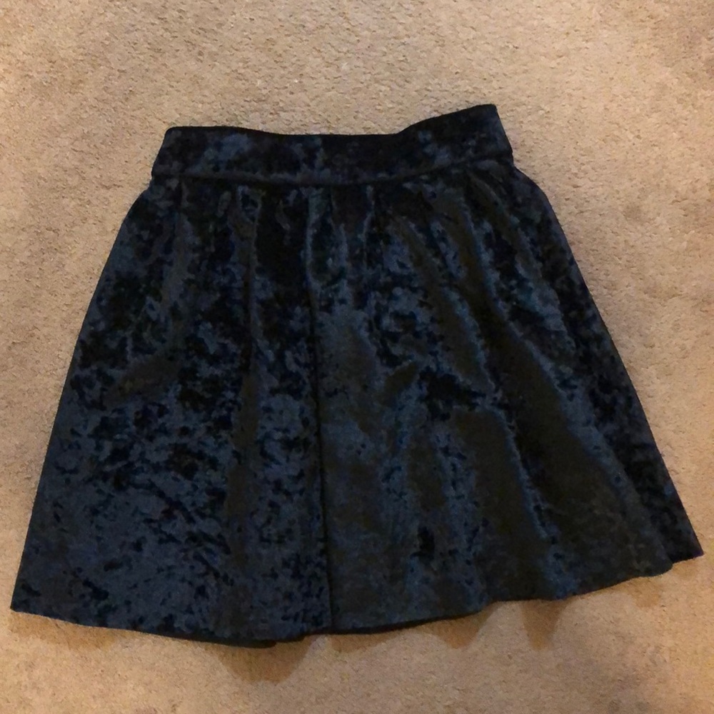 NEW Black Velvet Aline Skirt